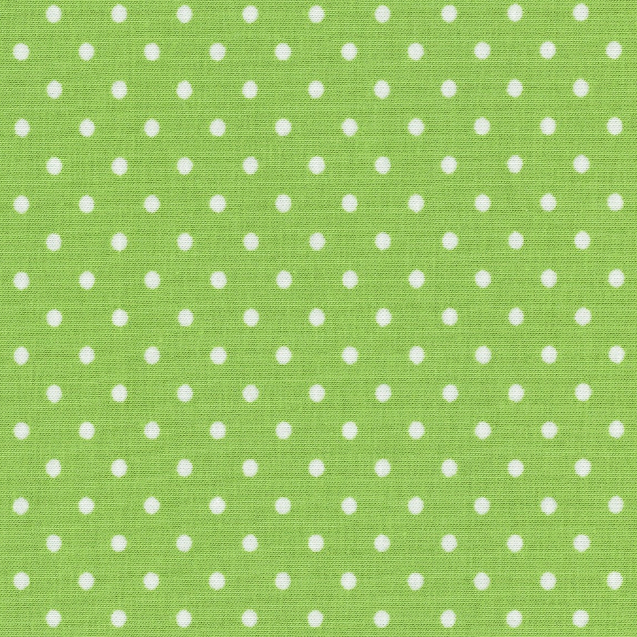 Jersey Swafing - Tupfen, 3 mm - Hellgrün - Reststück ca. 200 cm